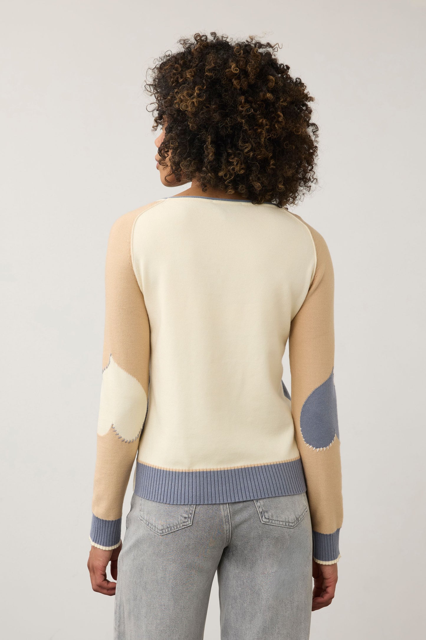Colourblock Knit Top – Indigo Mix by French Dressing Jeans