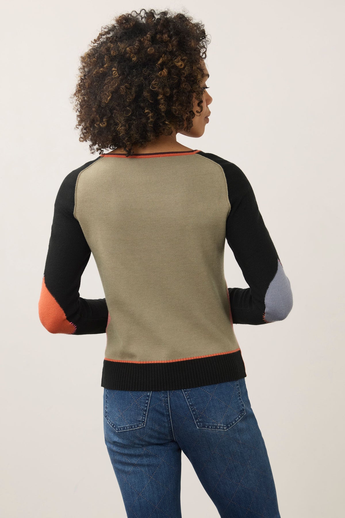Colourblock Knit Top – Pink Mauve Mix by French Dressing Jeans