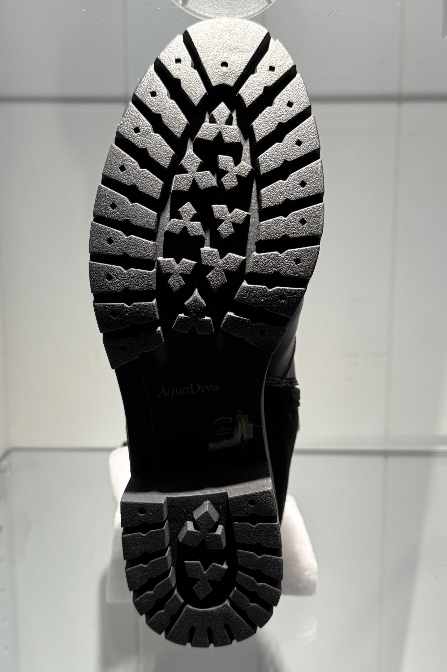 Aqua Diva Women’s Leather Ankle Boot in Black