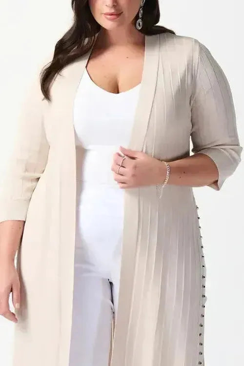 Moonstone Lightweight Long Ribbed Cardigan by Joseph Ribkoff**Final Sale One Left