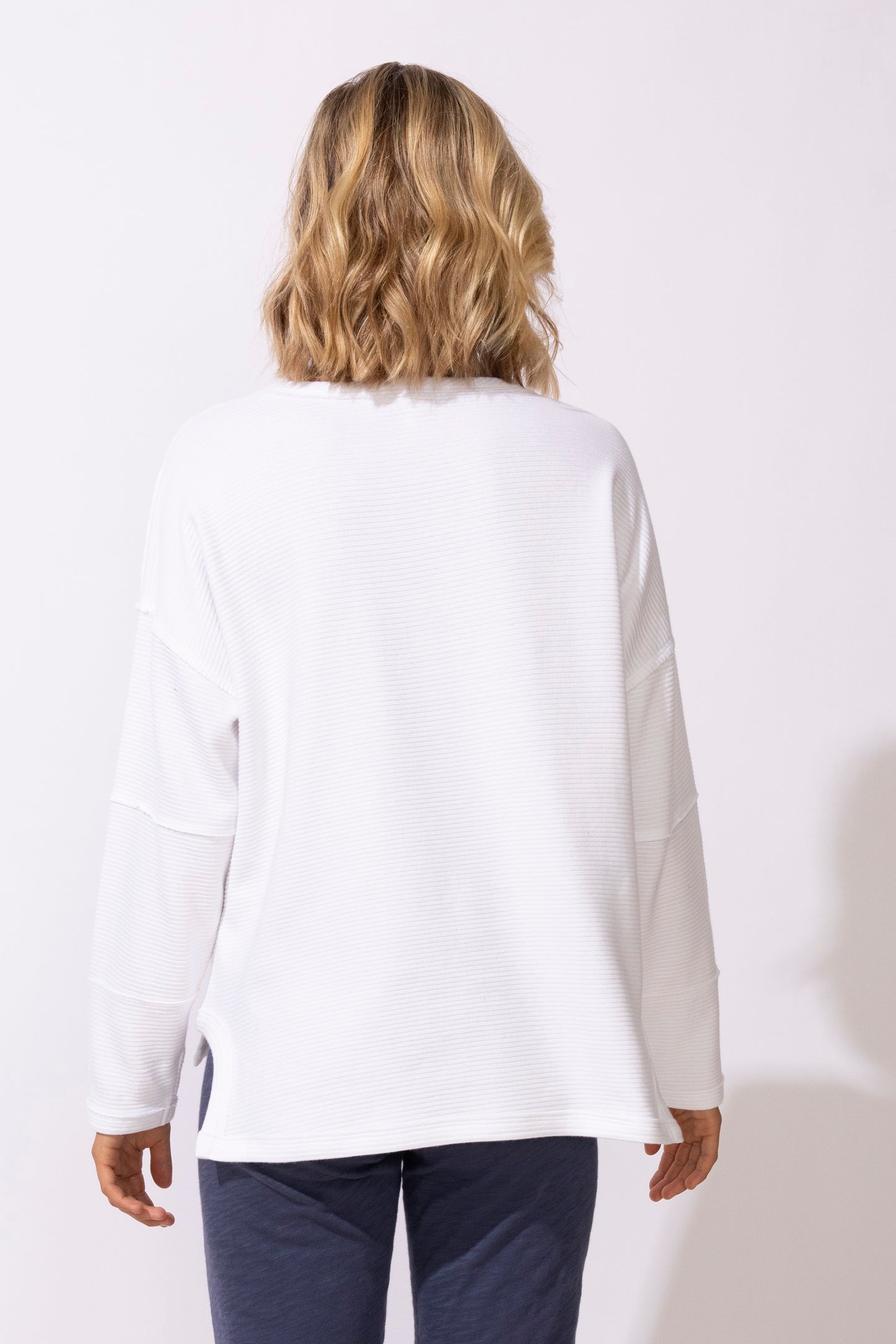 Daybreak Long sleeve Pullover (White) - Escape by Habitat Clothing