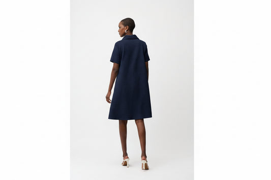 Women's Textured A Line Dress in Midnight Blue by Joseph Ribkoff