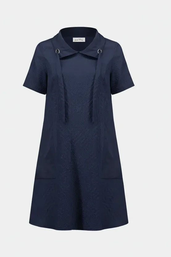 Women's Textured A Line Dress in Midnight Blue by Joseph Ribkoff