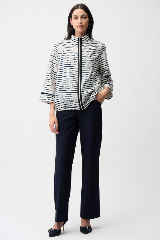 Women's Jacquard Organza Bomber Jacket by Joseph Ribkoff