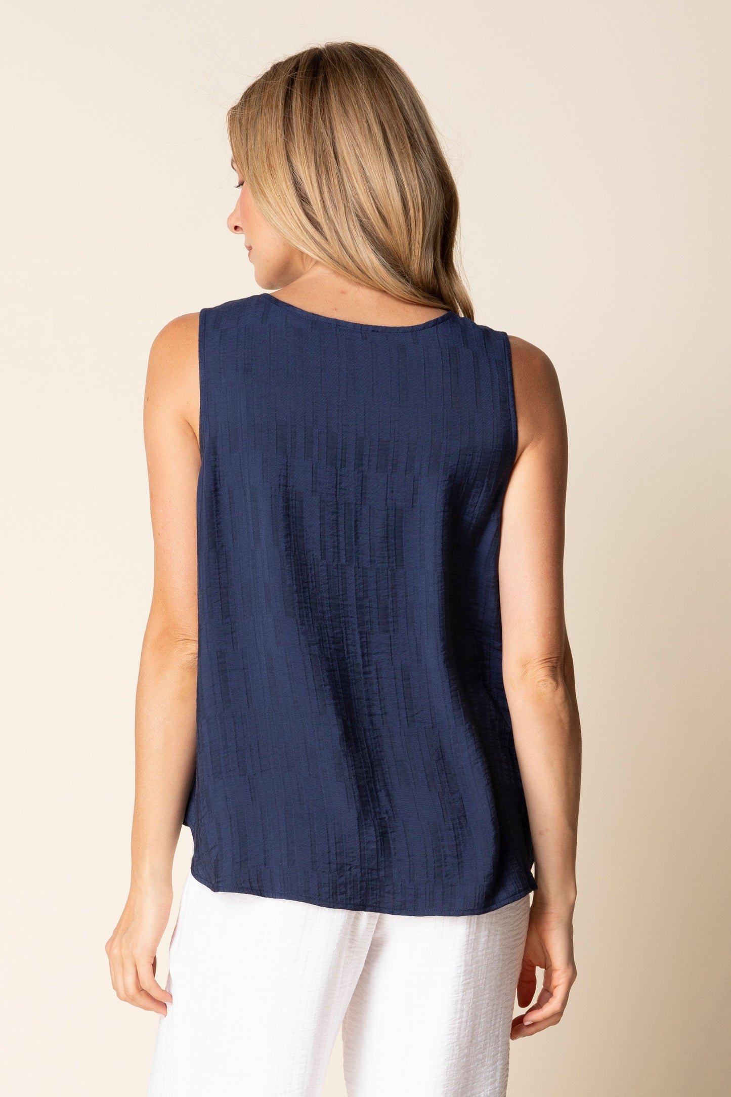 Button Layer Tank (Navy) by Habitat Clothing