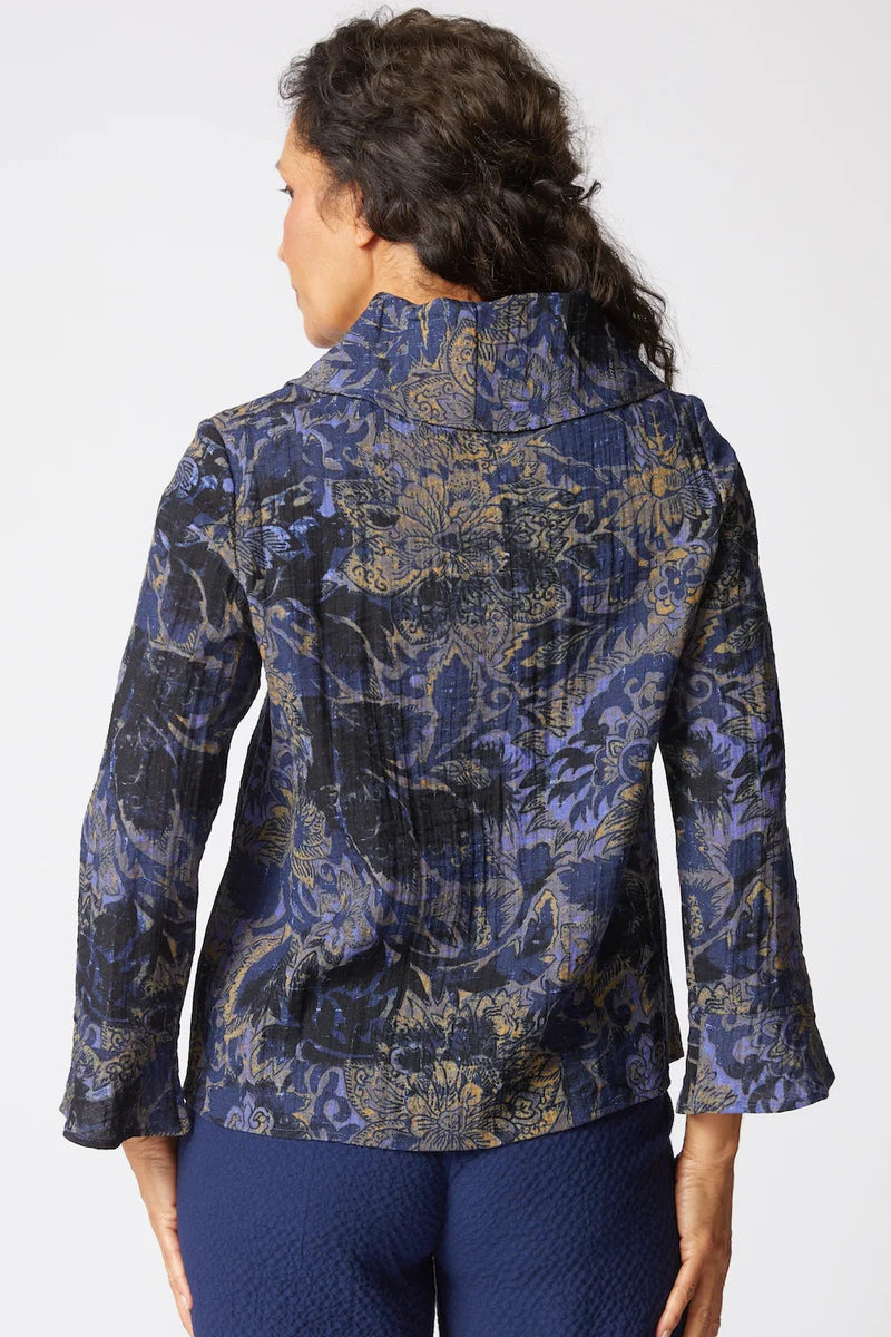 Women's Cowl Neck Pullover in Midnight by Habitat Clothing