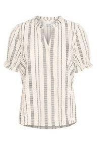 1/2 Sleeve Striped Shirt by ICHI