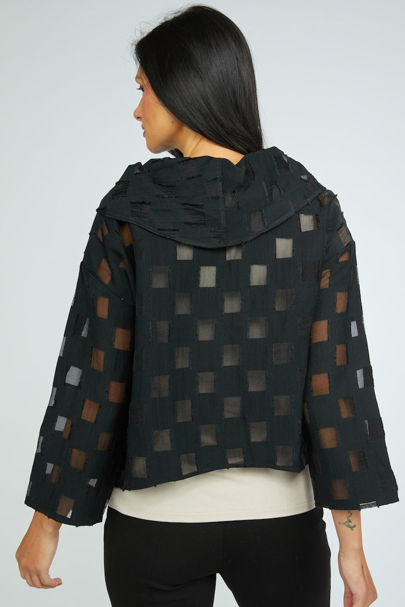 Women's "Outside the Box Topper" Top in Black - Olivia by Habitat