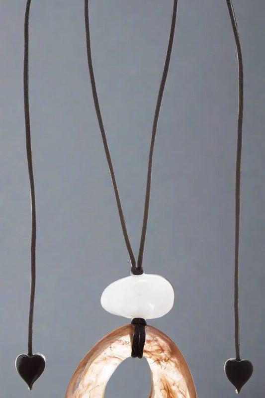 Organic Marbled Resin Pendant by Zsiska