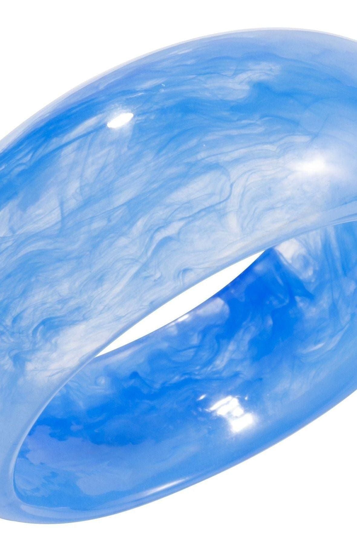 Organic Marbled Resin Bracelet in Large by Zsiska