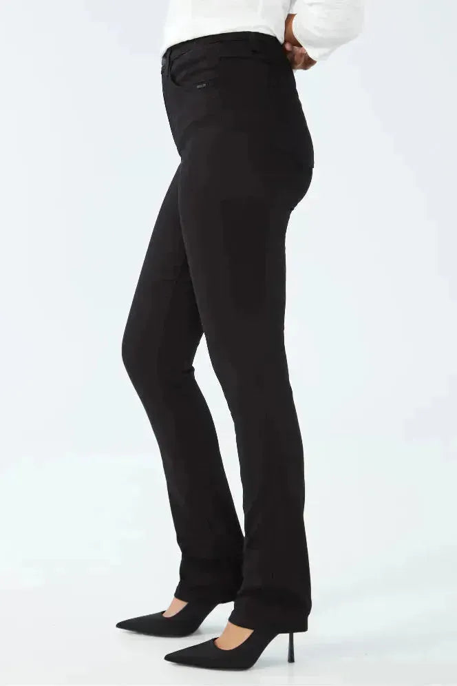 Petite Suzanne Straight Leg Pant in Black by French Dressing Jeans