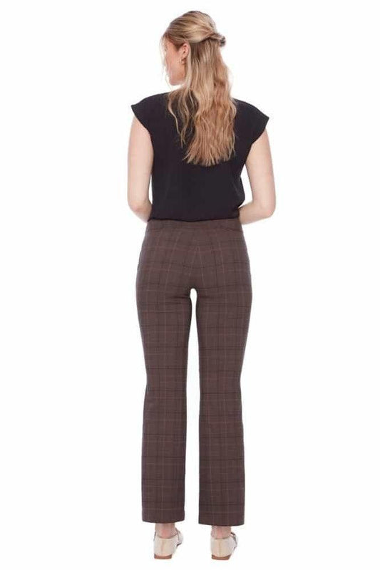 VINLEE PLAID TECHNO BOOTCUT PANT By UP!