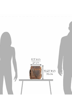 Mini Leather Messenger Bag in Sandal