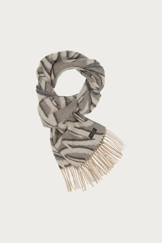 CASHMINK SCARF LOVE WITH HEART DESIGN in Grey