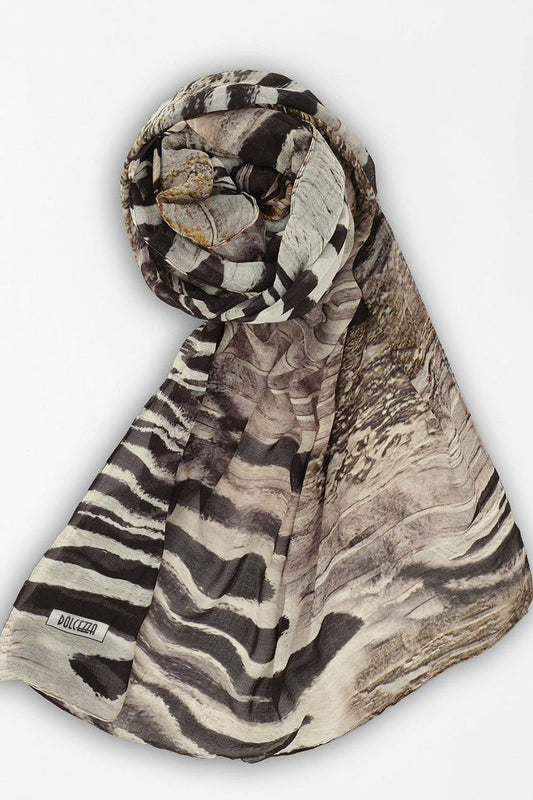 Women's Art Print Scarf in the "Unbalanced" theme by Dolcezza 75908