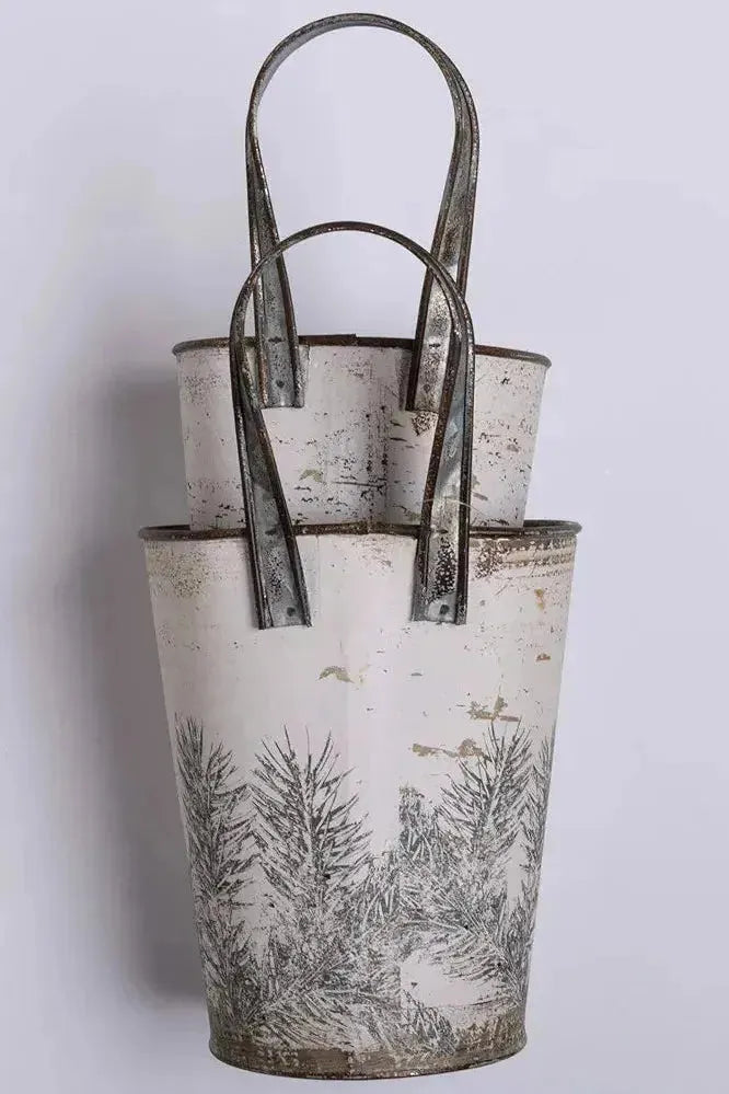 Farmhouse Tin Buckets - Farm Fresh Christmas Trees