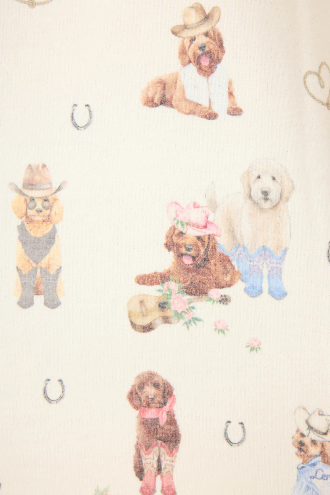 Ruff On The Range Cowboy Dogs Long Sleeve Top by PJ Salvage