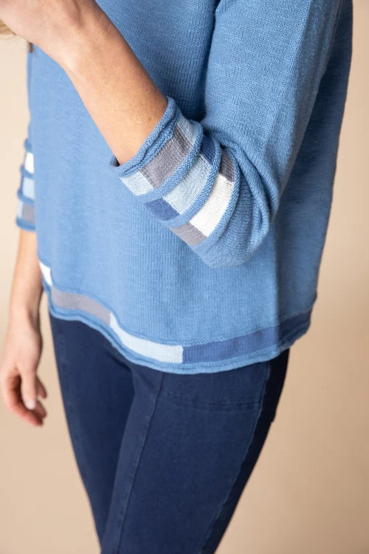 Sand & Sea Pullover in Harbour Blue