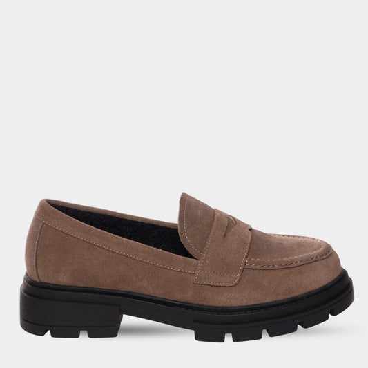 Women's Laurel Loafer by Aqua Diva in Taupe