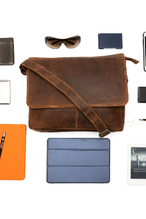 Smart Messenger Bag Steven 13’’ in Brown