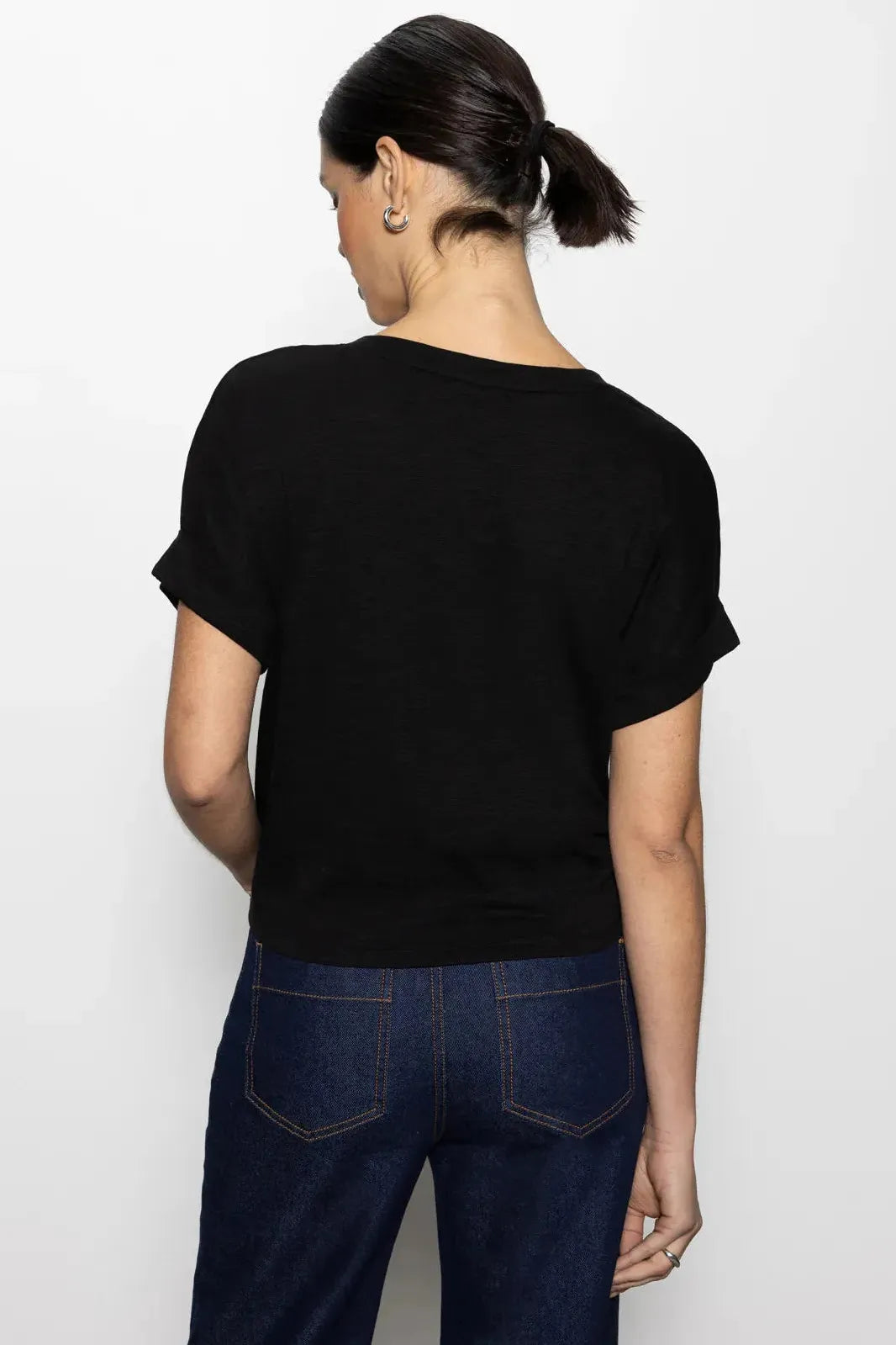 All Day Tie Tee in Black by Sanctuary