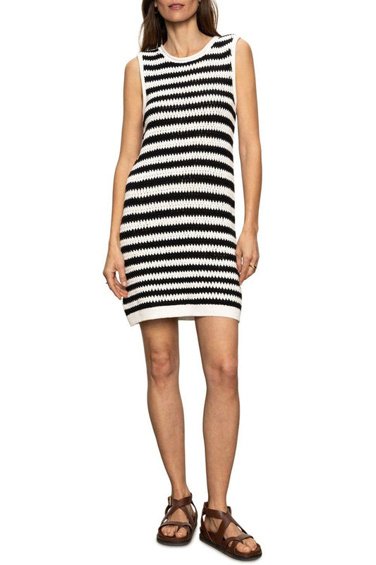 100% Cotton Black and White Knit Dress by Sanctuary
