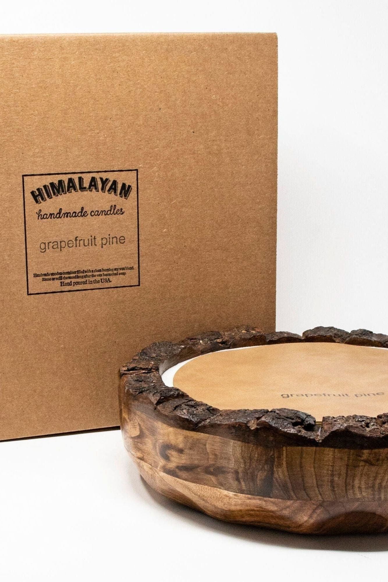 Endurance Wood bowl -640z-Bourbon Vanilla by Himalayan Handmade Candles
