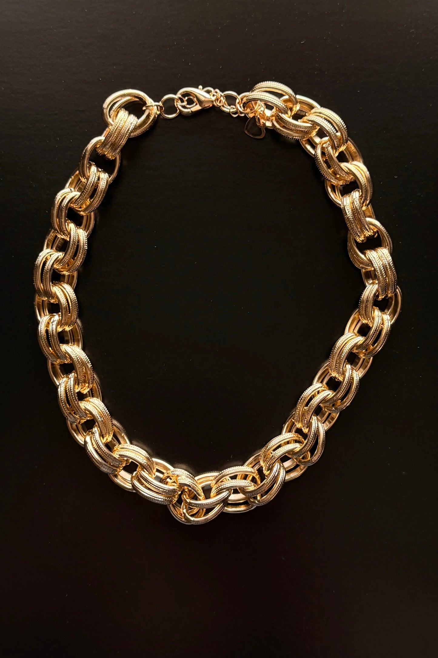 Double Ring Chain Necklace by Merx Studio