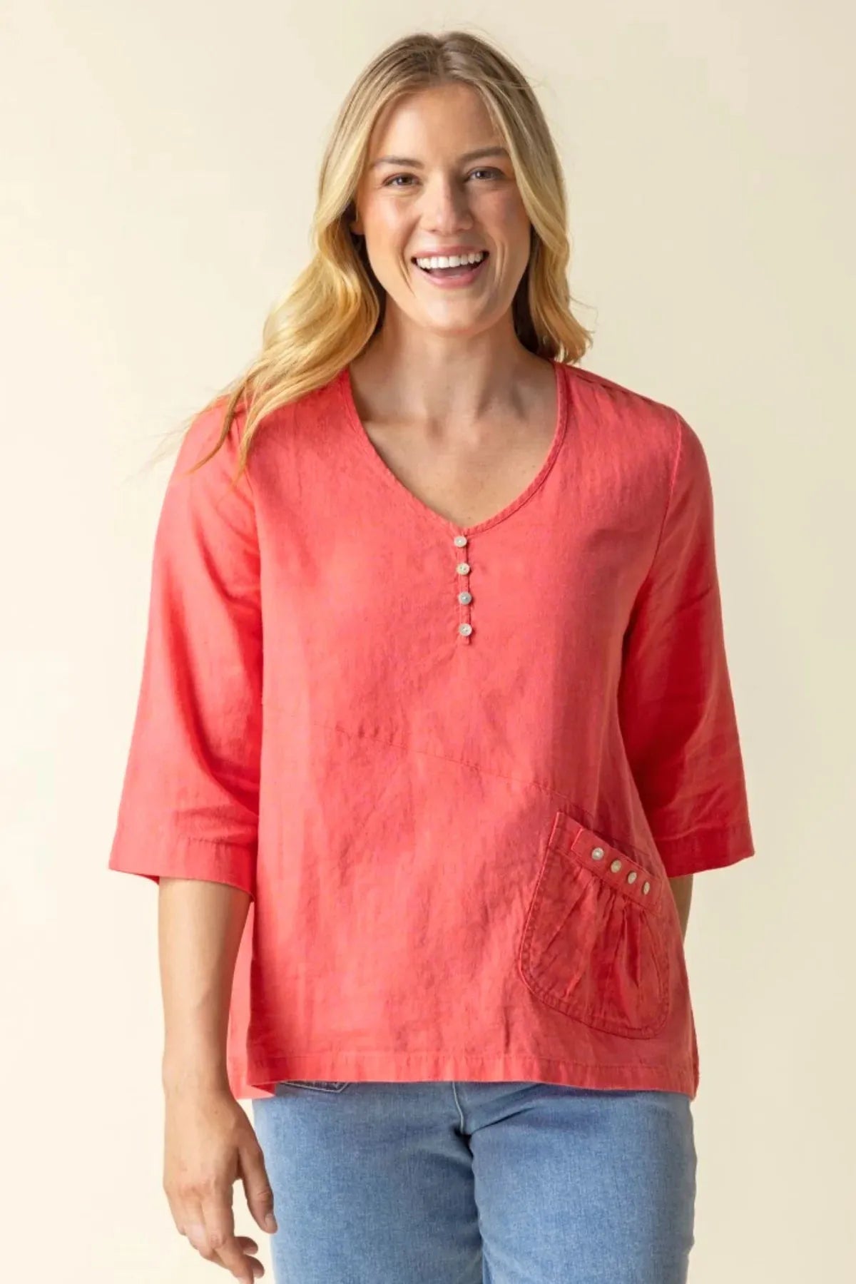 Vista Pullover in Papaya by Habitat