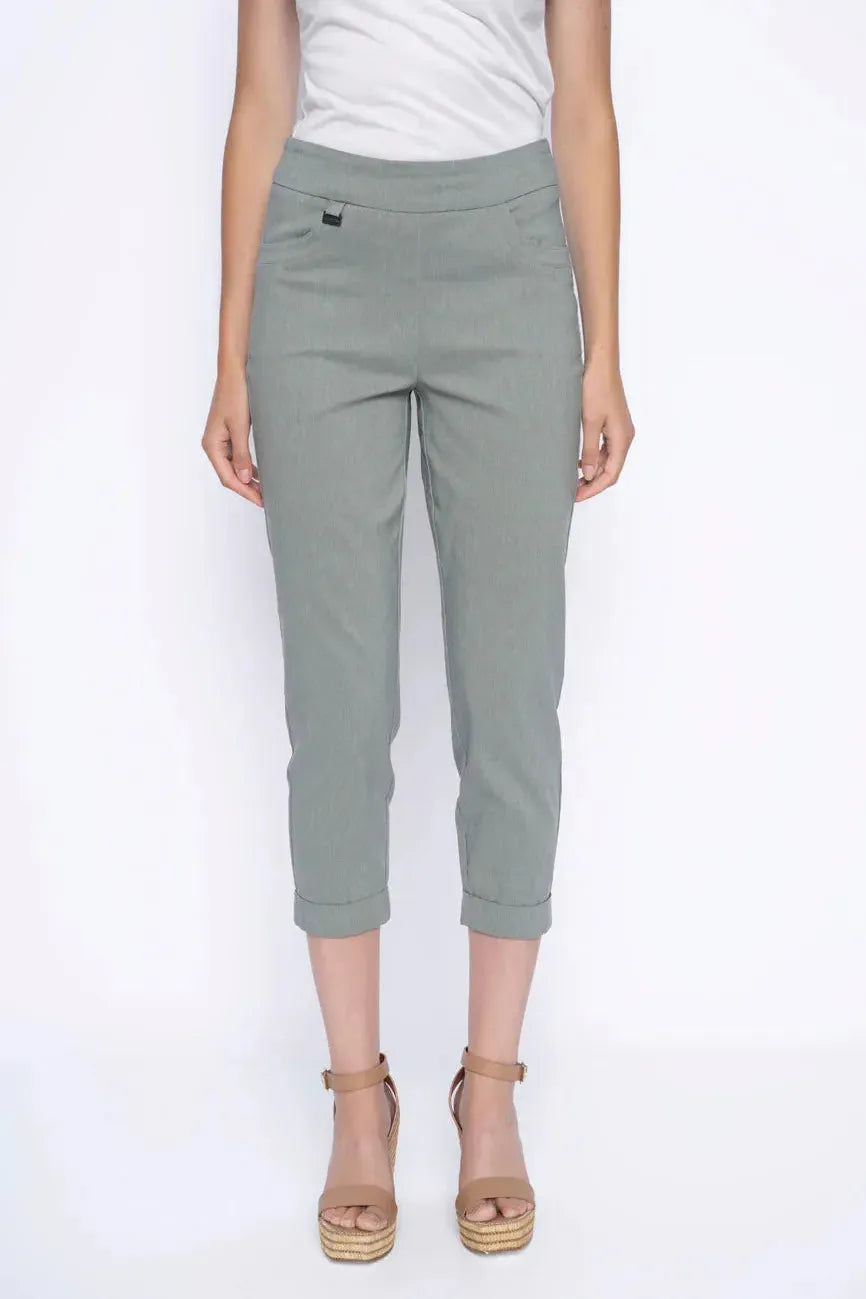 Cuffed Capri (Heather Sage) by Picadilly Canada