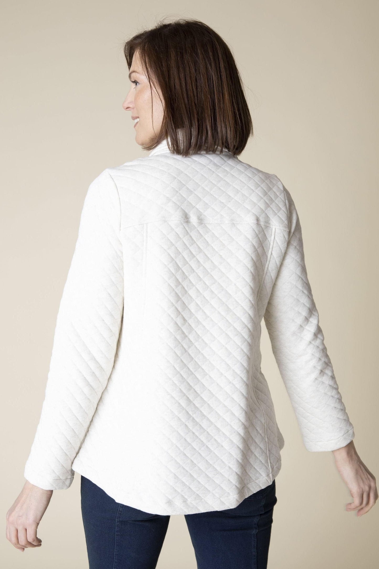 Quilted Jacket in Oatmeal by Habitat Clothing