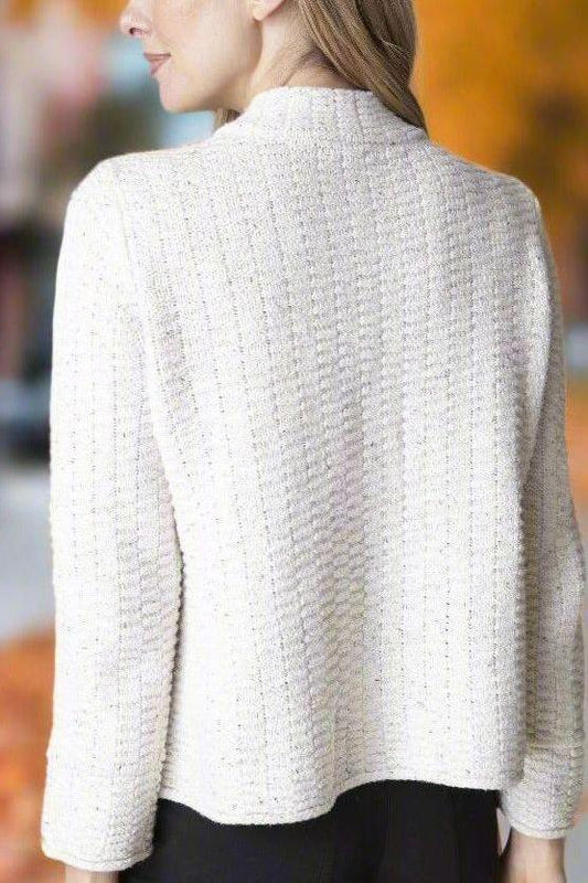 Brick Stitch Cardigan in Winter White by Habitat Clothing