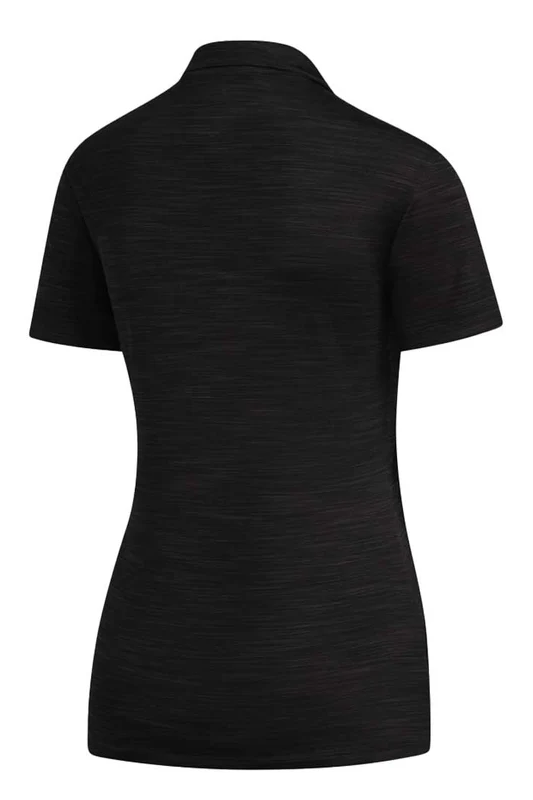 Women’s Polo Collar Top in Black Heather Mix by Adidas