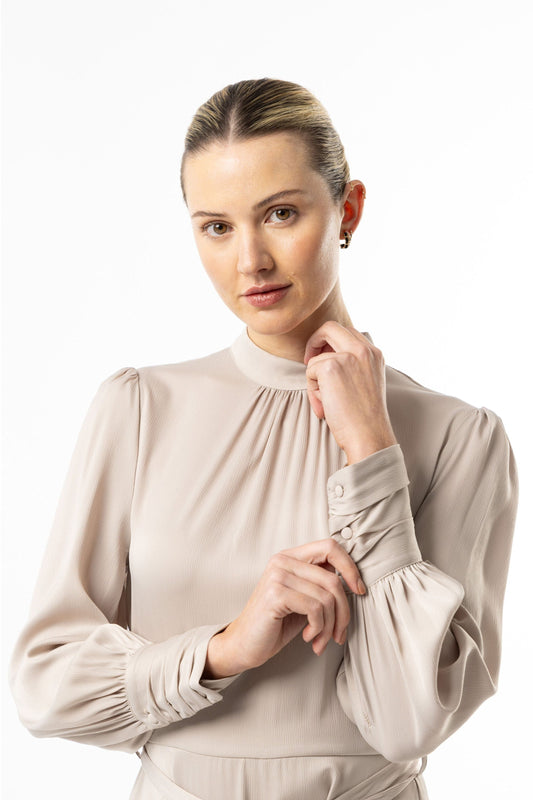 Final Sale No Return Miah Dress in Beige