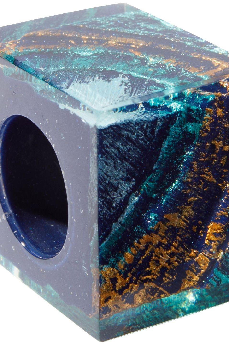 Musee (Blue/Gold/Turquoise) Cube - Bliss by Zsiska