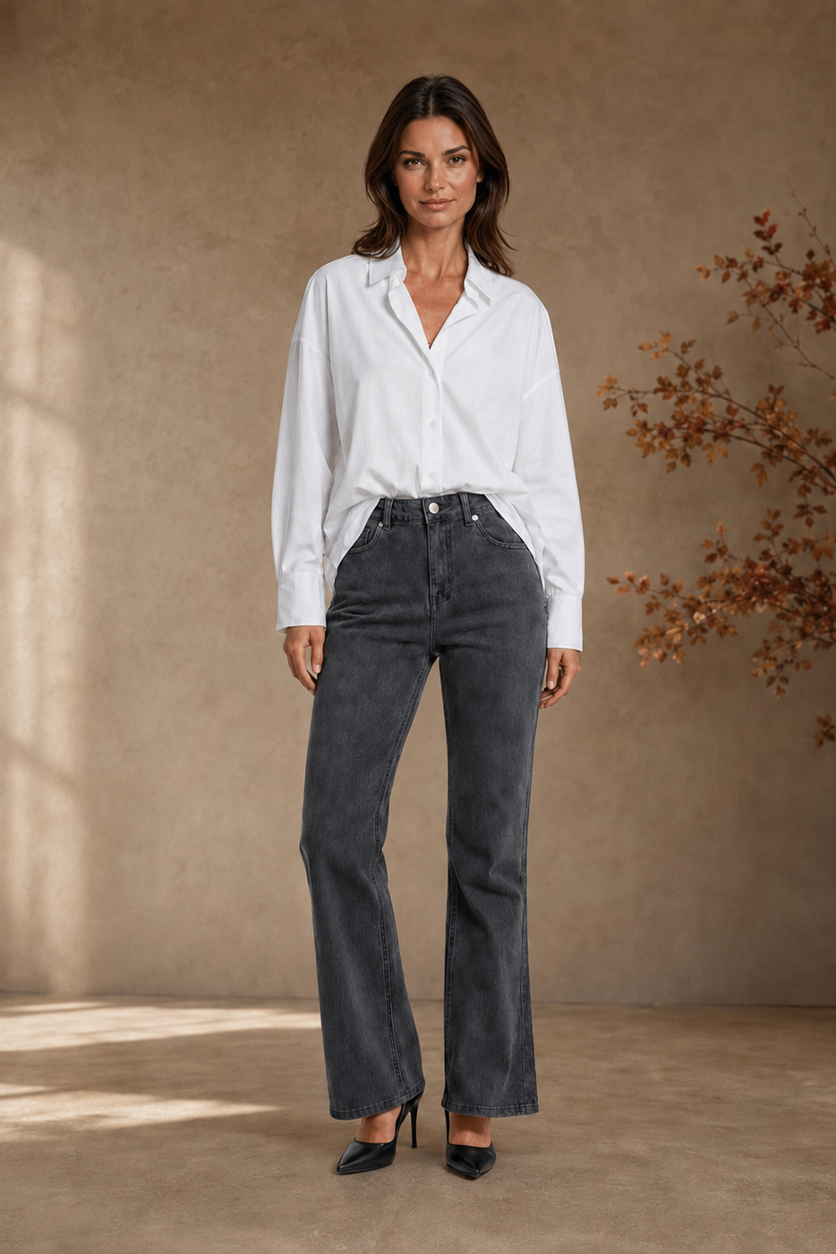 Women's Premium Boot Cut Jean in Grey by Carreli Jeans
