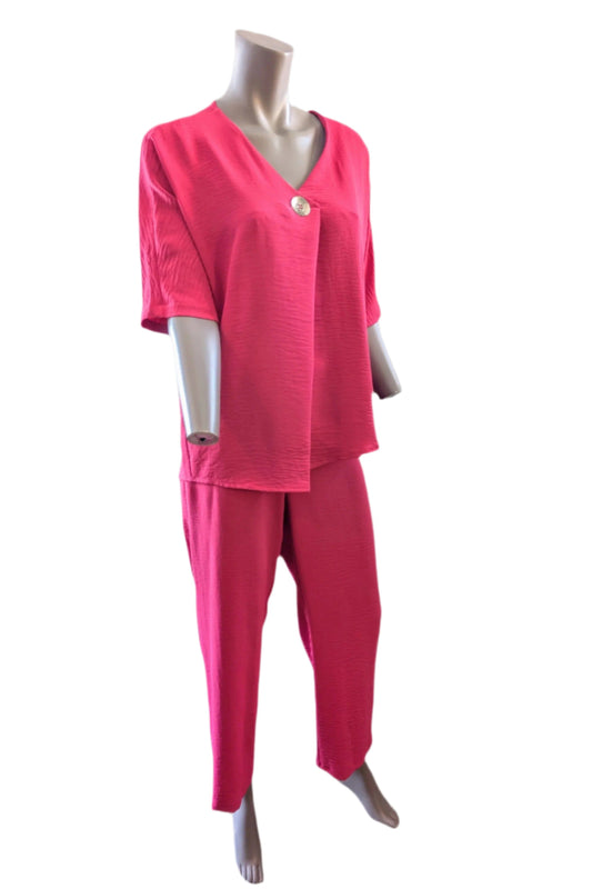 Fuchsia Lightweight Travel Tunic – Petite Fit by Lasania --Made in Canada--