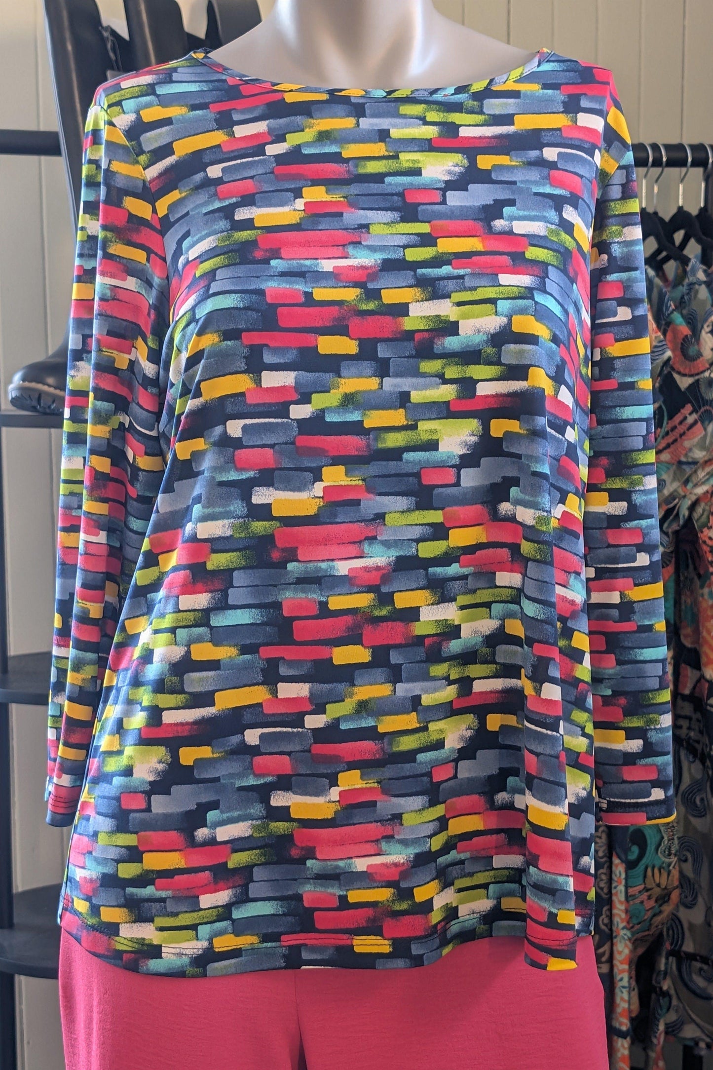 Colourful Block Top - Petite by Lasania 941P