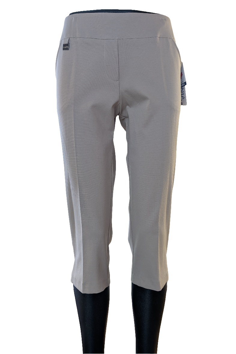 Women's Petite - Capri Pant in Beige by Lasania 9064P