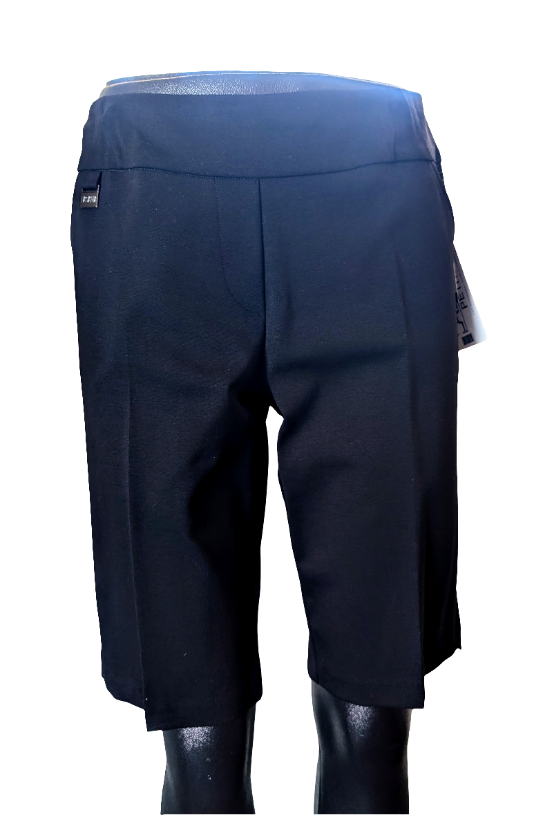 Wonen's Petite-Bermuda Shorts Black by Lasania