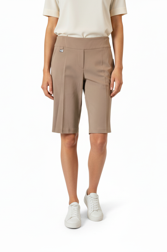 Women’s Petite Bermuda Short in Beige by Lasania 9068P