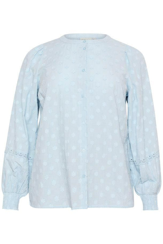 Women’s Long Sleeve Embroidered Button Up Shirt By Kaffe Curve