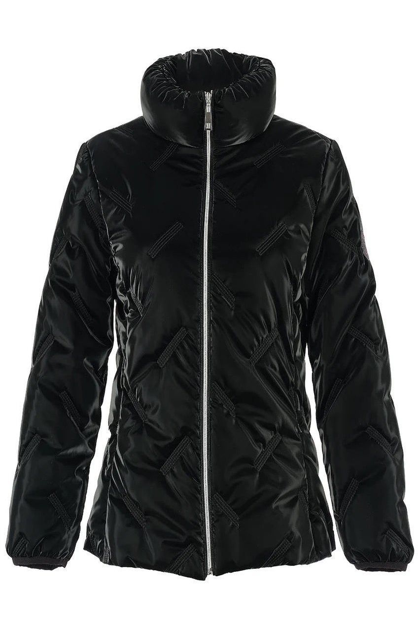 Women's Sleek Black Quilted Lightweight Jacket by Dolcezza