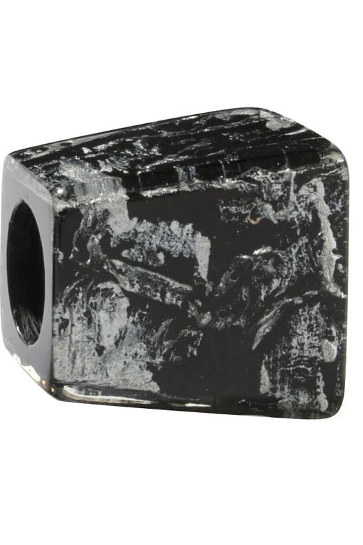 Musee Glitz Resin Necklace Bead in Gold or Silver Pyramid Shape by Zsiska