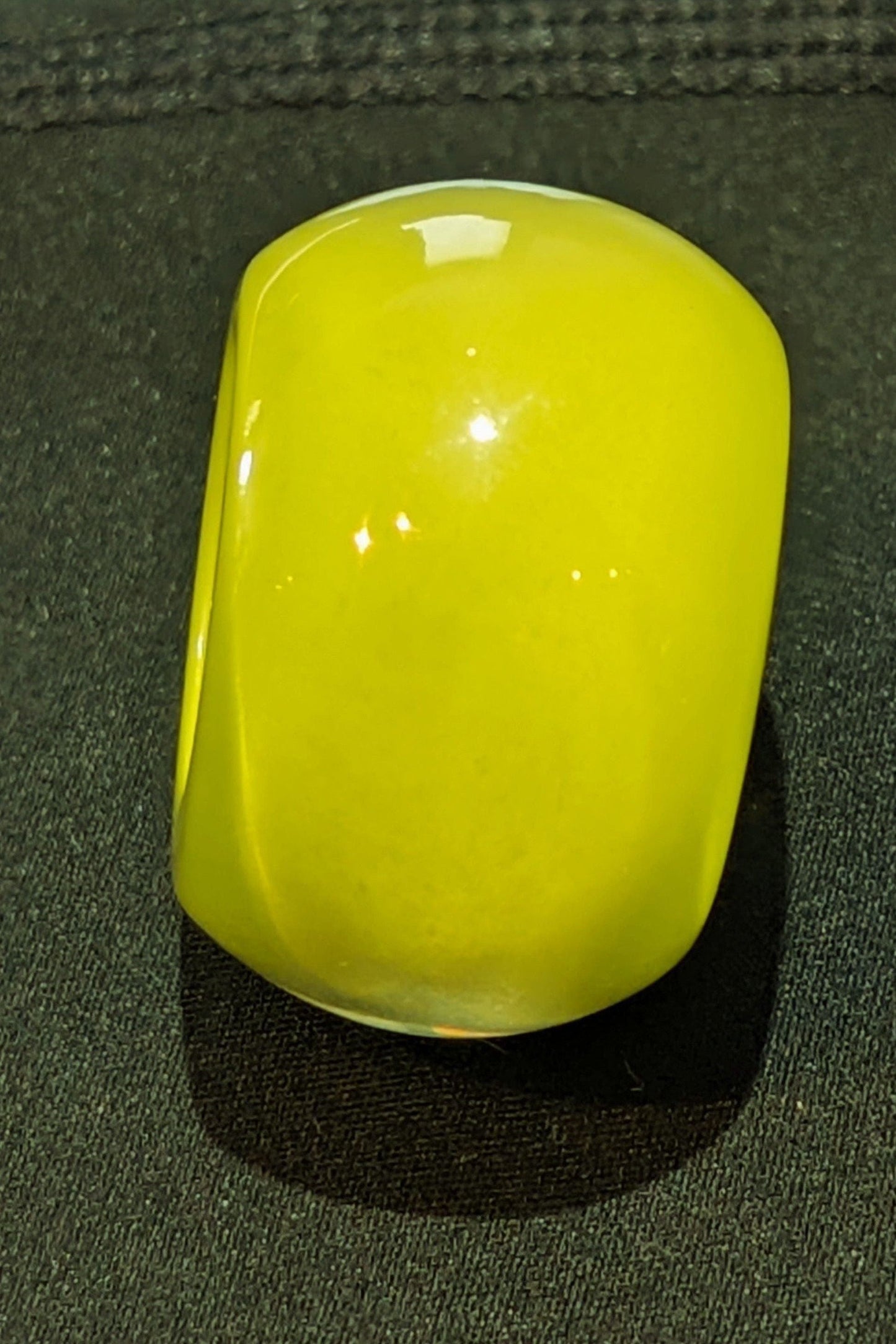 Bliss Round Necklace Bead in a Soft Yellow/Green Colour by Zsiska