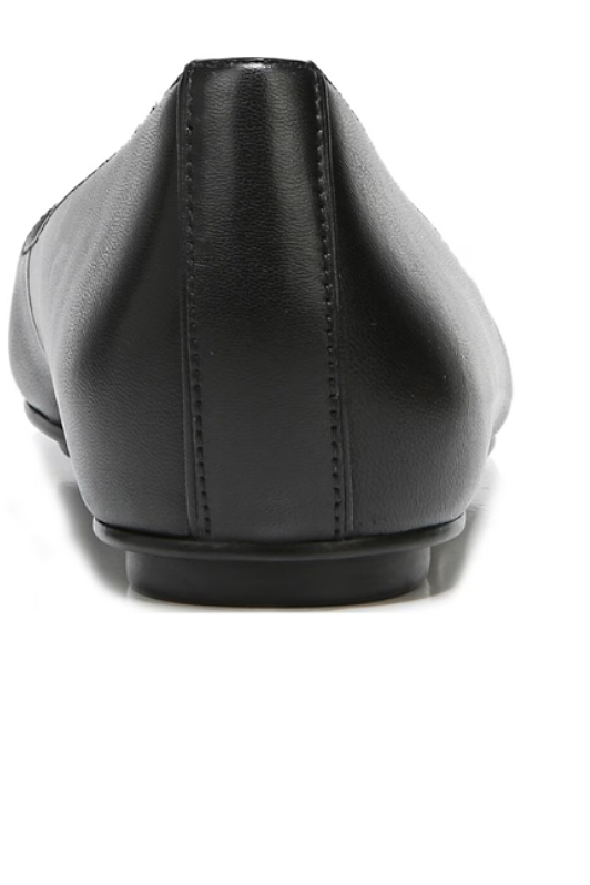 Maxwell Black Leather Ballet Flat by Naturalizer