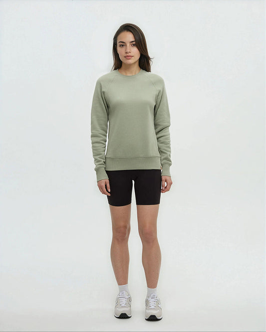(Coming Soon) Women's Elm Crew in Light Moss by Ten Tree
