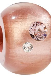 Rose Gold with Crystal Resin Necklace Bead by Zsiska