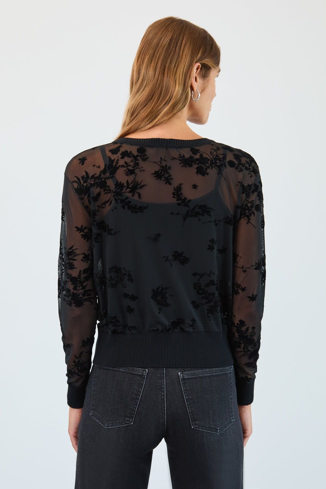 Women's 2 Piece Tank and Sheer Cardigan in Black by French Dressing Jeans