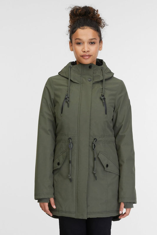 Elsien Women’s Winter Parka Coat in Dark Olive by Ragwear